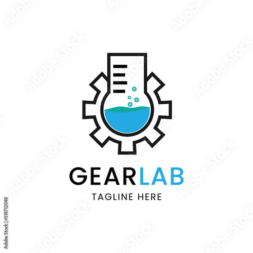 gear lab logo design vector