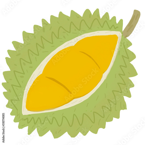 hand drawn colorful fruits and vegetables