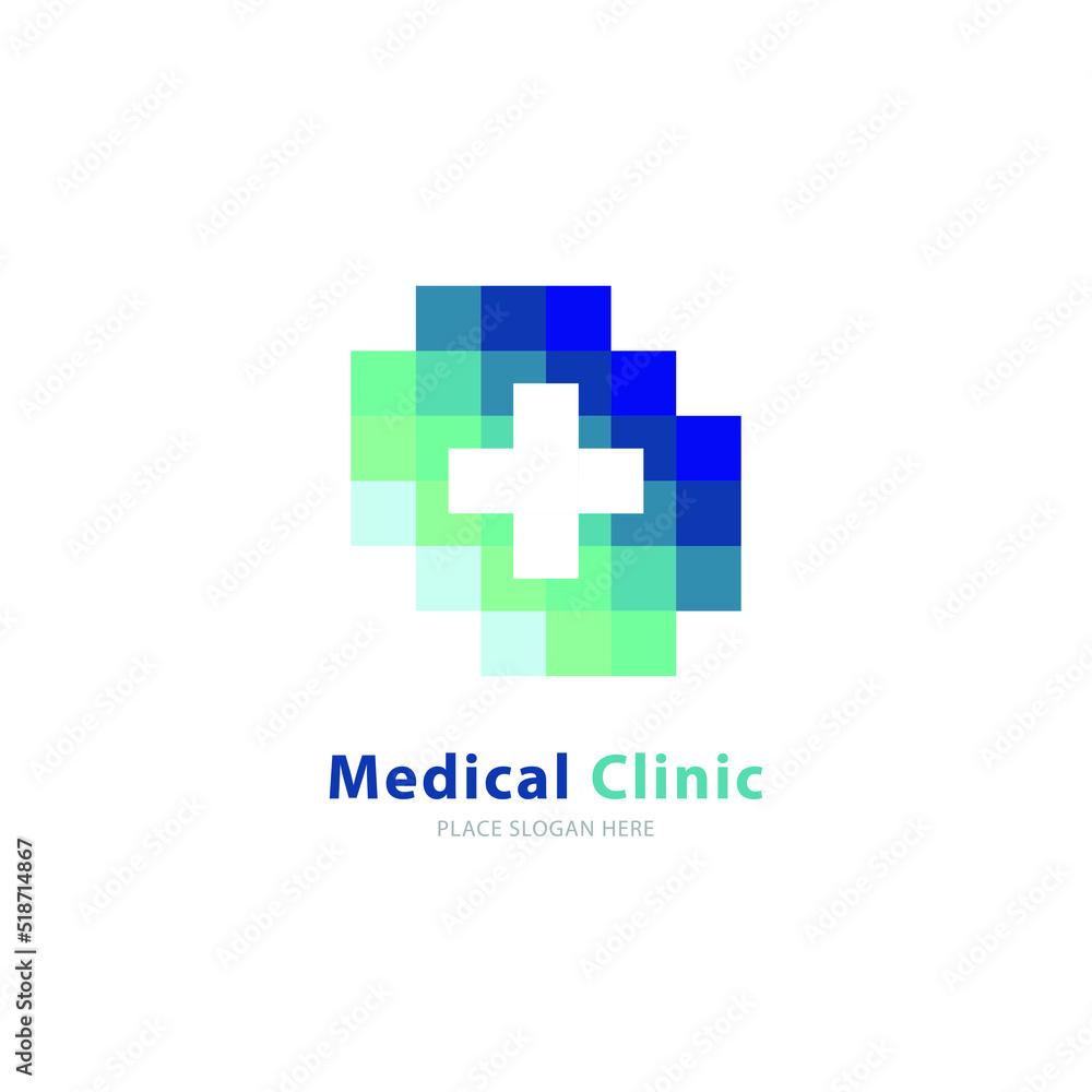 Creative Medical Clinic and Healthcare Concept Logo Design Template Creative Medical Clinic and Healthcare Concept Logo Design Template