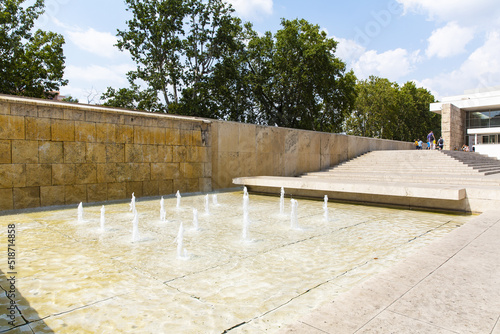 Beautiful view of the Ara Pacis Museum in Rome photo