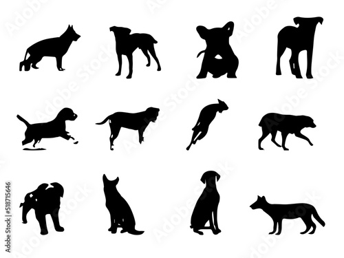 Dog Images. Free Silhouette of dog Vector Image. Dog Vector Image. Dogs Vector Boxer