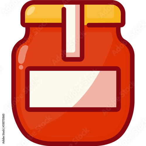 strawberry jam icon