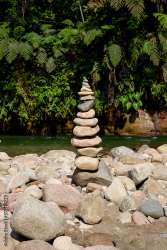 Canvas Print zen garden with stone