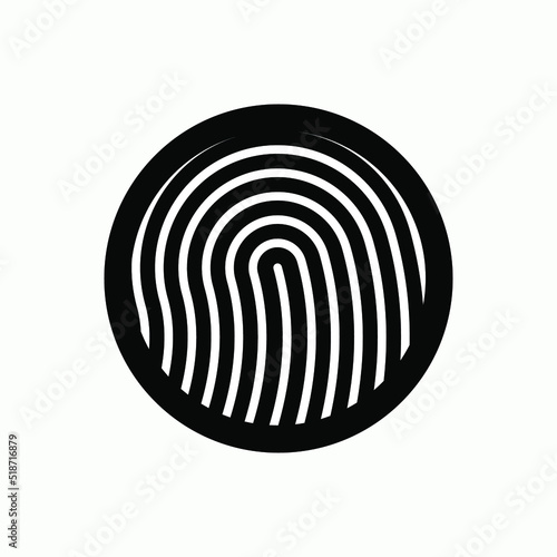 Finger Print Icon - Vector Sign and Symbol for Design, Presentation, Website or Apps Elements.