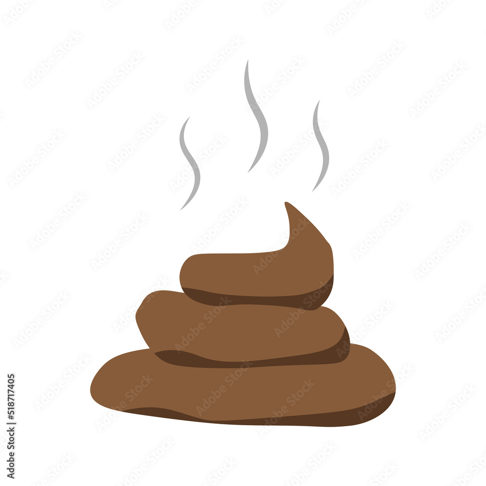 Poop vector icon isolated on white background Poop vector icon isolated on white background