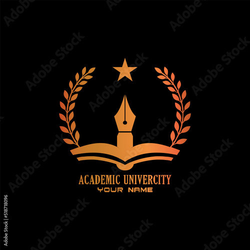 college logo suitable for university and educational place design
