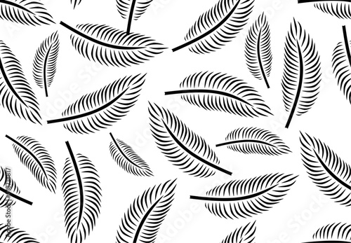 coconut leaves seamless pattern