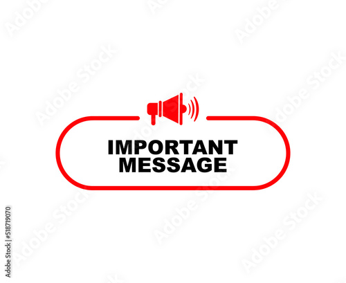 important message sign on white background Free Download important message sign on white background - GFXLoad