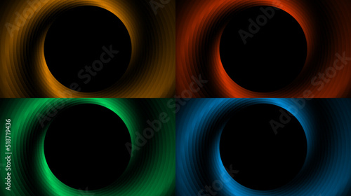 Set of abstract gold, red, ...