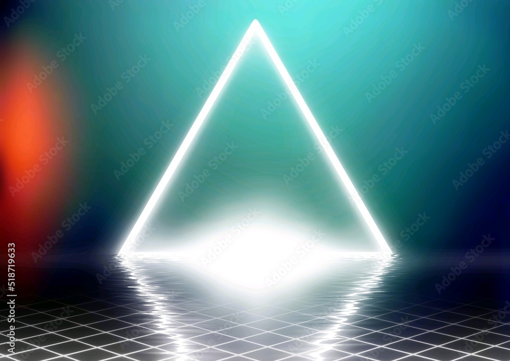 光の三角形のイラスト