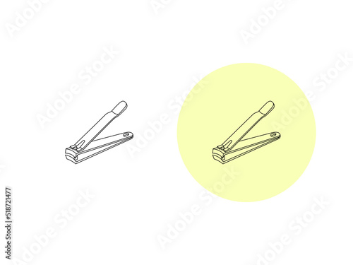 Nail cutter vector line art design. Vector of nail clipper stock vector. Illustration of deco