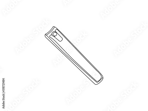 Nail cutter vector line art design. Vector of nail clipper stock vector. Illustration of deco