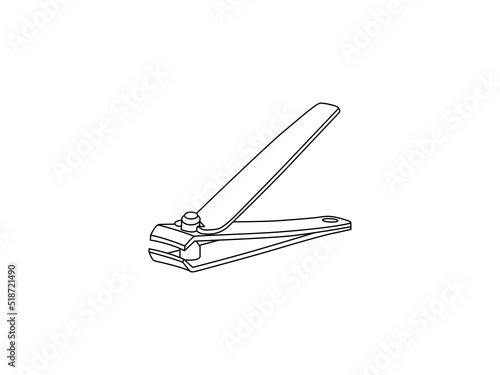 Nail cutter vector line art design. Vector of nail clipper stock vector. Illustration of deco