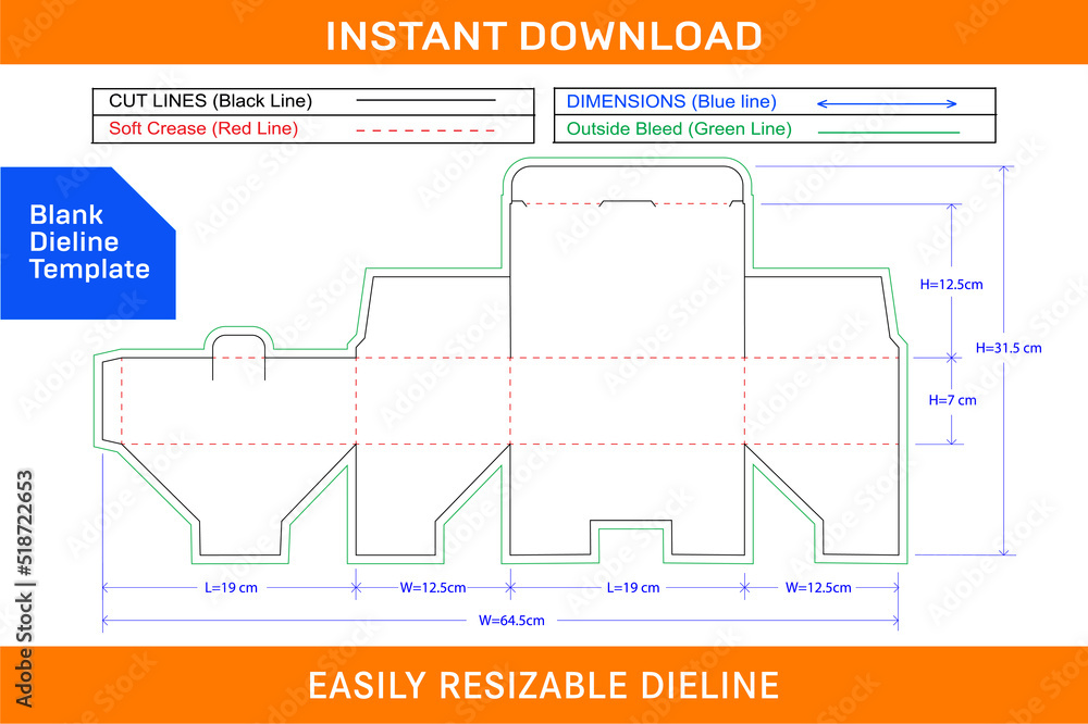 FACE MASK BOX PACKAGING DESIGN TEMPLATE AND 3D VECTOR FILE Blank