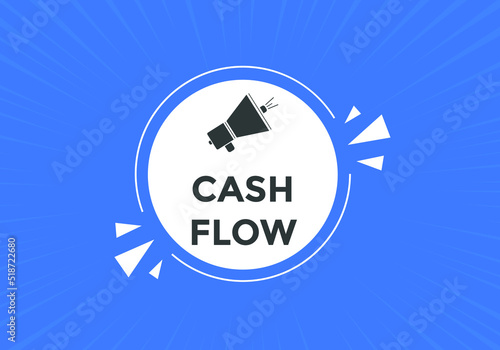 Cash flow Colorful web banner. vector illustration. Cash flow label sign template 
