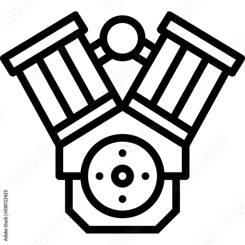 V-Twin Engine Icon