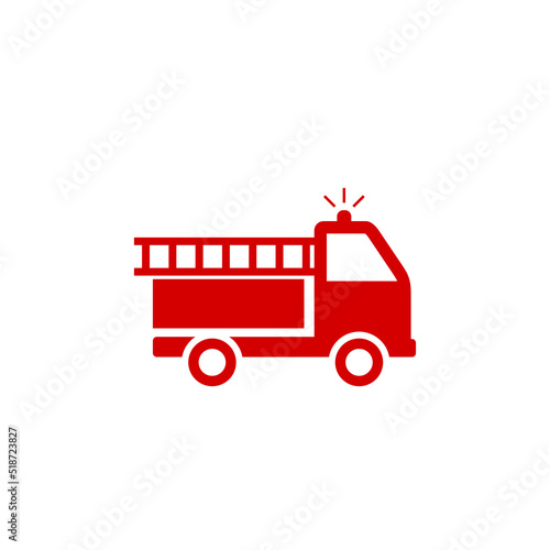 Fire truck icon isolated on white background