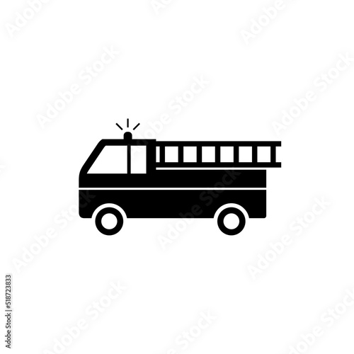 Fire truck icon isolated on white background