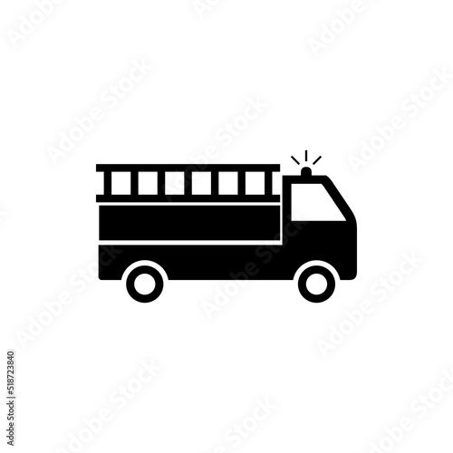 Fire truck icon isolated on white background