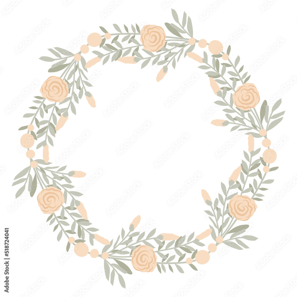 Fototapeta premium Beautiful flower Wreath