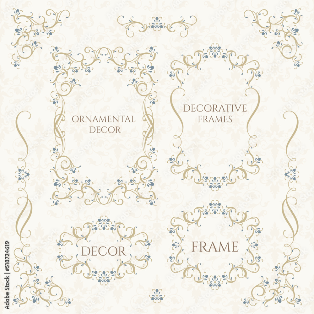 Set of decorative frames.
