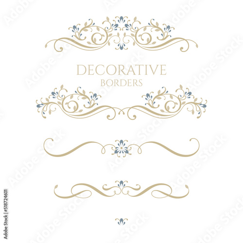 Floral ornament. Decorative borders.