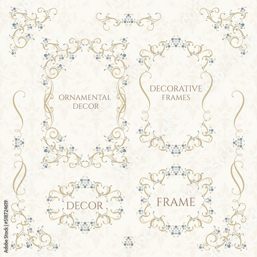 Set of decorative frames.