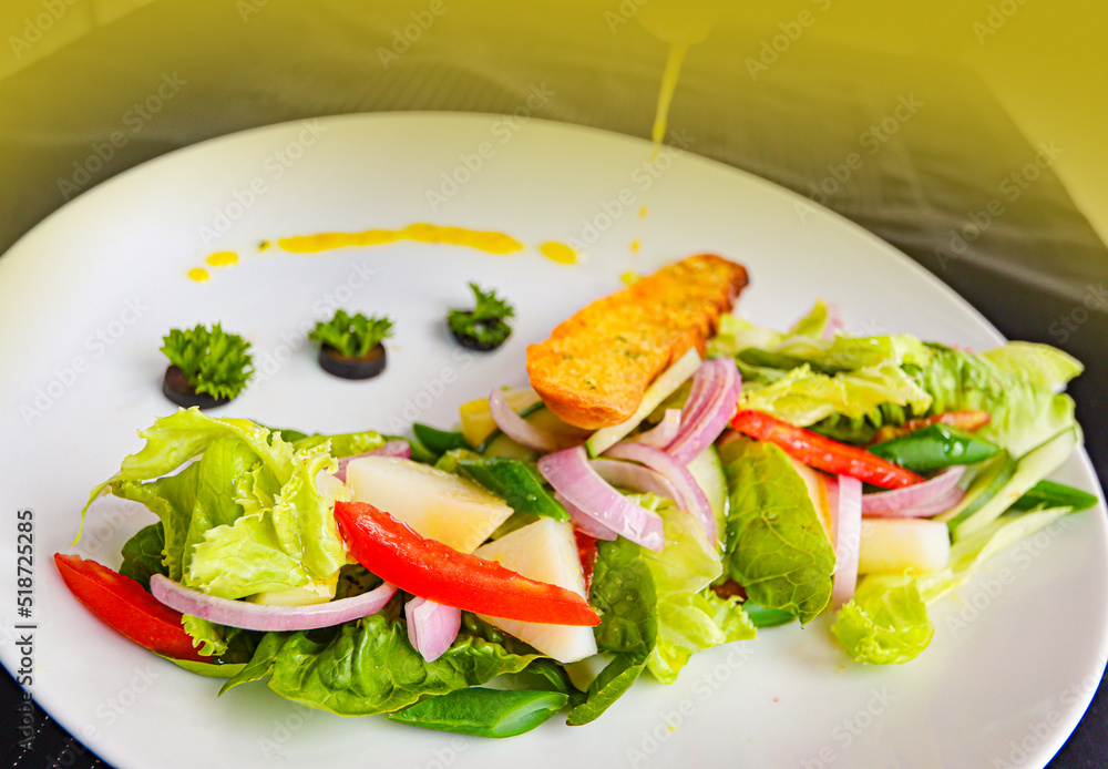 fresh green vegetable salad with lemon sauces fresh green vegetable salad with lemon sauces