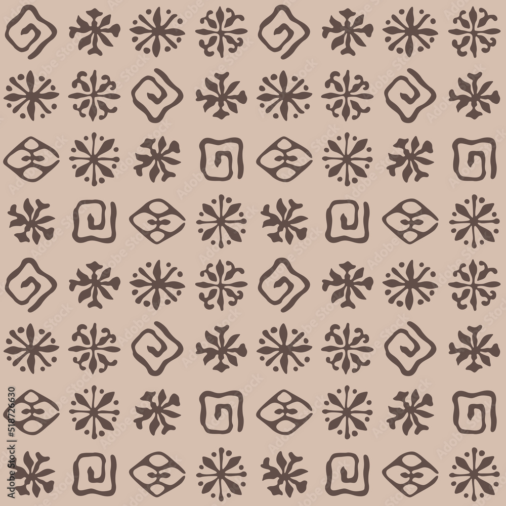 Japanese Tribal Motif Vector Seamless Pattern Japanese Tribal Motif Vector Seamless Pattern