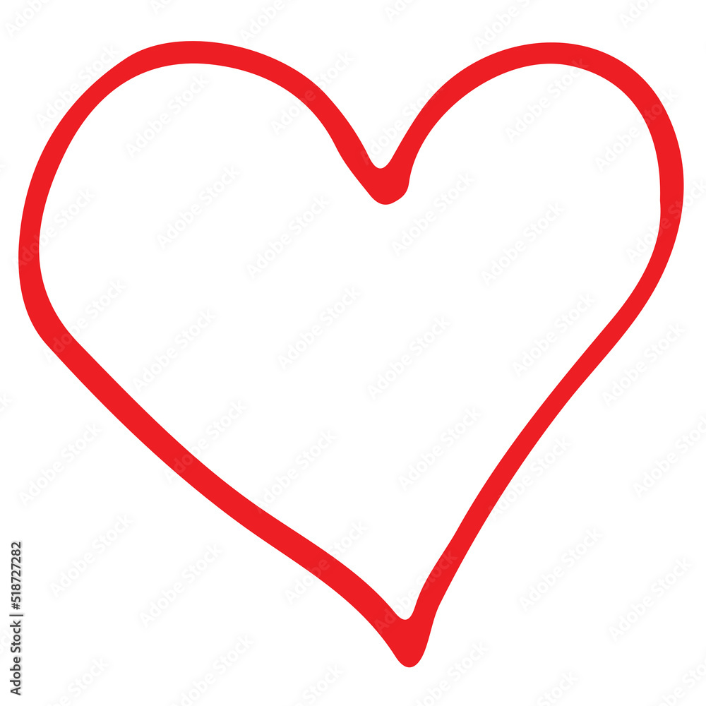 Heart hand draw icon sign design Heart hand draw icon sign design