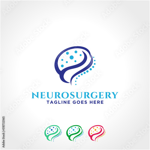 neuro logotype. logo vector template