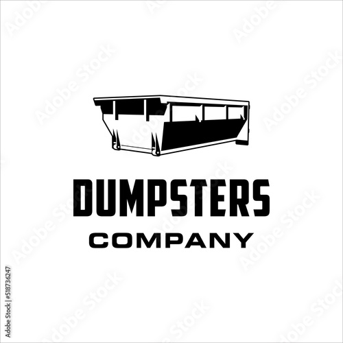 Dumpster company logo with elegant style design photo