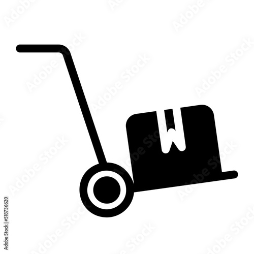 trolley glyph icon