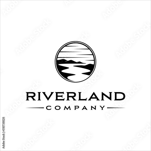 River company logo with classic and masculine style design