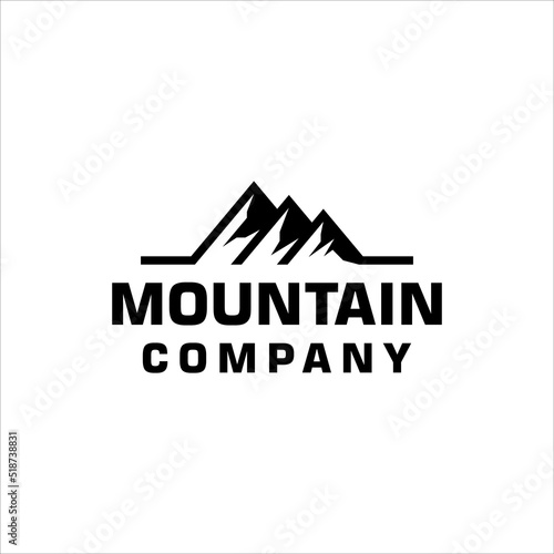 Mountain company logo with simple and modern style design