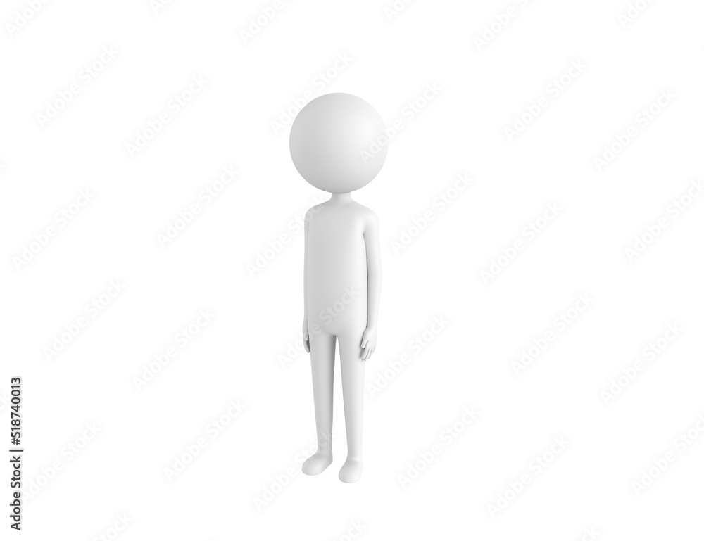 Stick Man character standing in 3d rendering. Stick Man character standing in 3d rendering.