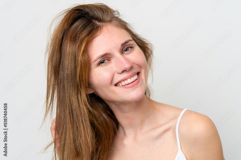 Young English woman with happy expression. Close up portrait Young English woman with happy expression. Close up portrait