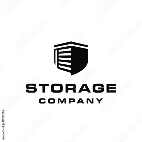 Self storage company logo with masculine design style