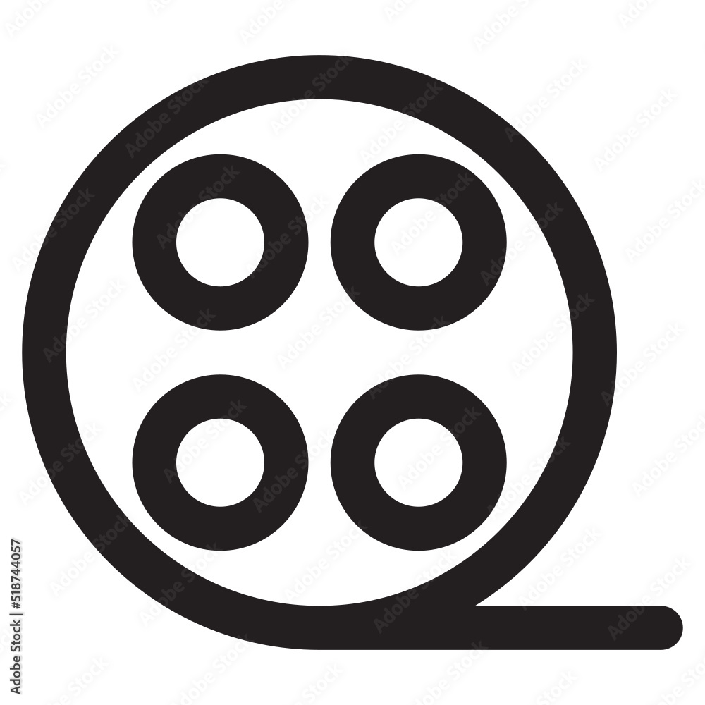 Fototapeta premium icon illustration of filmstrip icon