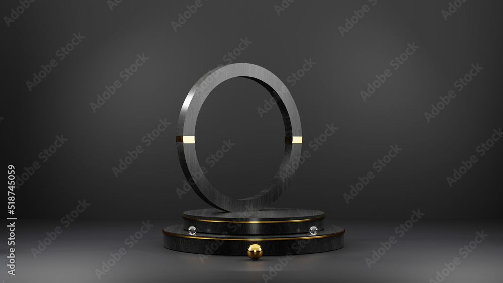 3d background products display podium scene with geometric platform. black background 3d rendering with gold and black podium. stand to show cosmetic products 3d background products display podium scene with geometric platform. black background 3d rendering with gold and black podium. stand to show cosmetic products
