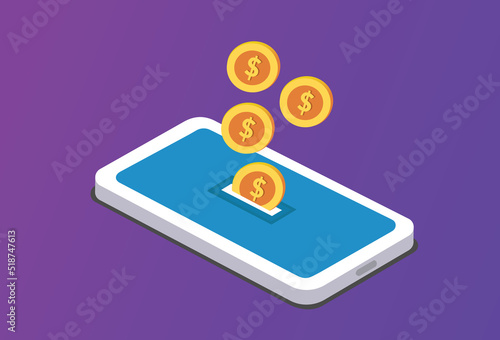 Wallpaper Mural Smartphone Money App Dollar Coin Game UI UX Asset Illustration Torontodigital.ca