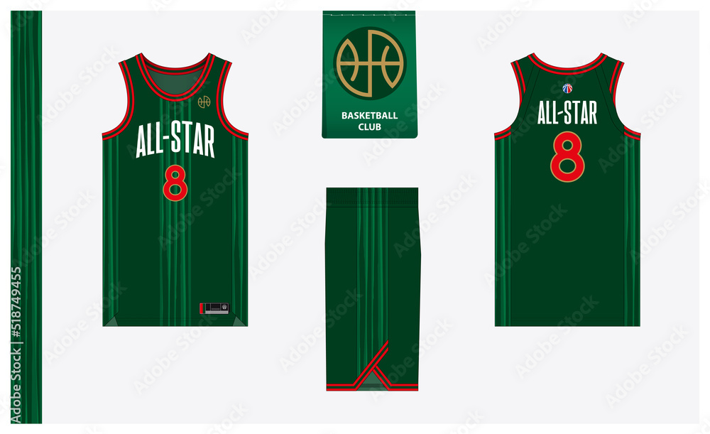 Basketball uniform mockup template design for basketball club