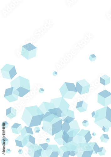 Monochrome Cubic Background White Vector. Box Modern Card. White Polygon 3d Template. Creative Design. Gray Symbol Square.