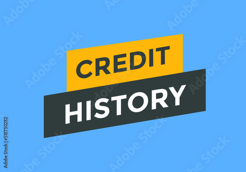 credit history text symbol. credit history text web template Vector Illustration.
