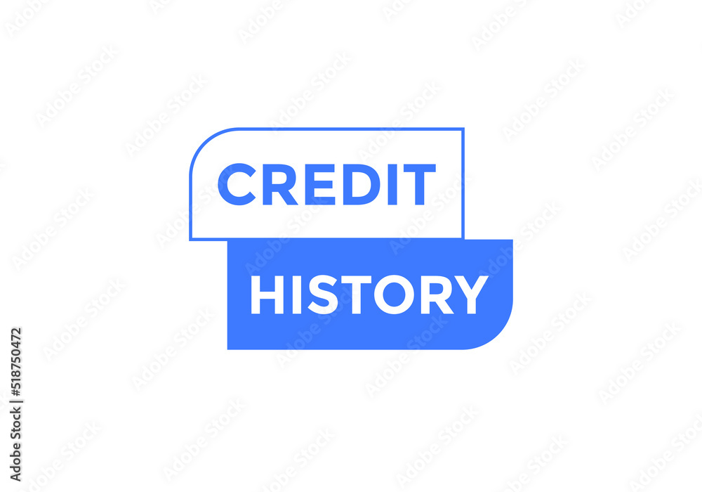 credit history text symbol. credit history text web template Vector Illustration.
