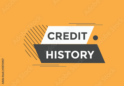 credit history text symbol. credit history text web template Vector Illustration.
