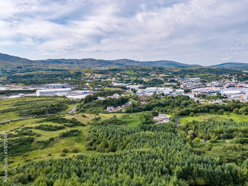 Aerial of Killybegs in County Donegal - Republic of Ireland