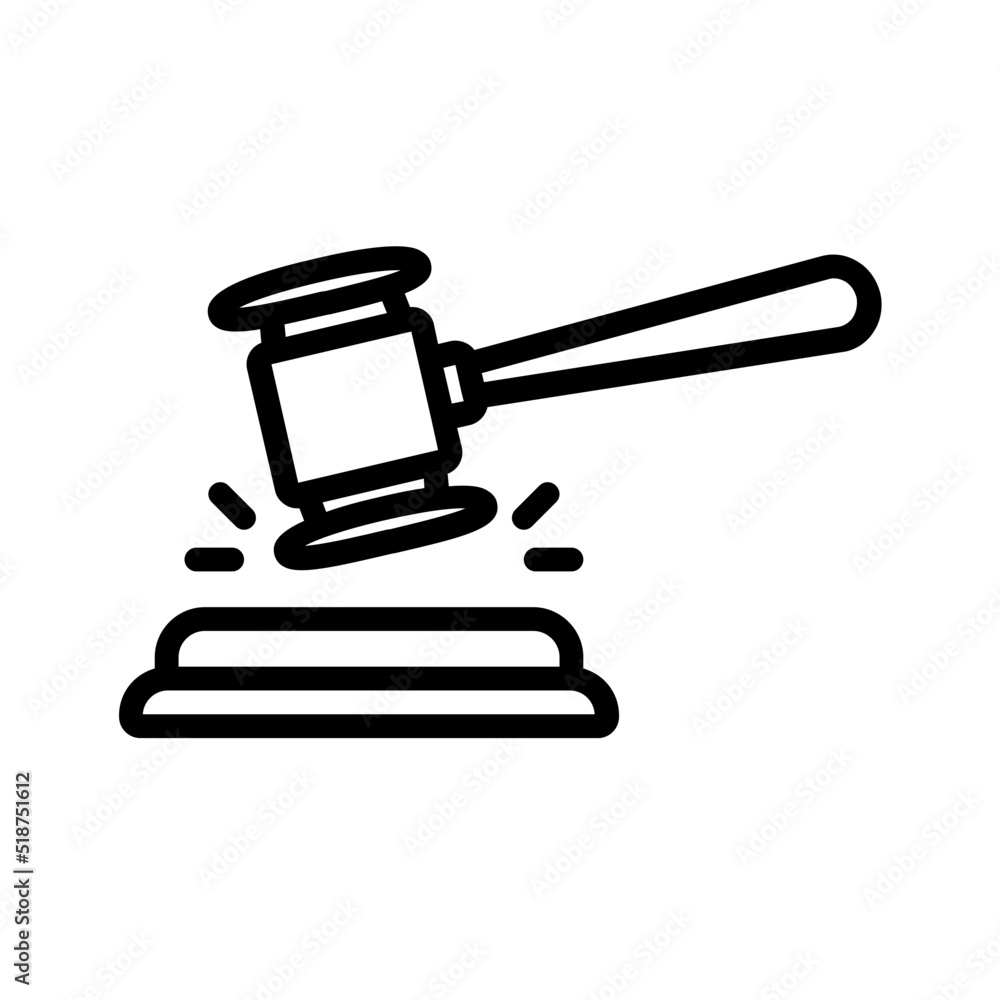 Black line icon for Law Black line icon for Law