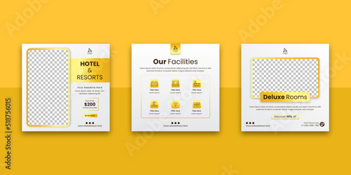 Hotel & Resort Social Media Post Template