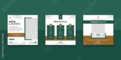 Hotel & Resort Social Media Post Template